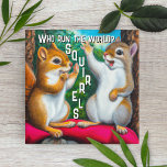 Aimant Humour écureuil | Amusant Réfrigérateur Art Relais<br><div class="desc">Magnets frigo d'écureuil amusant. Qui dirige vraiment le monde ? Les écureuils. Deux mignons amis en peluche ornent cet aimant frigo d'écureuil. De mignons cadeaux pour tous les amateurs d'écureuils écureuils.</div>