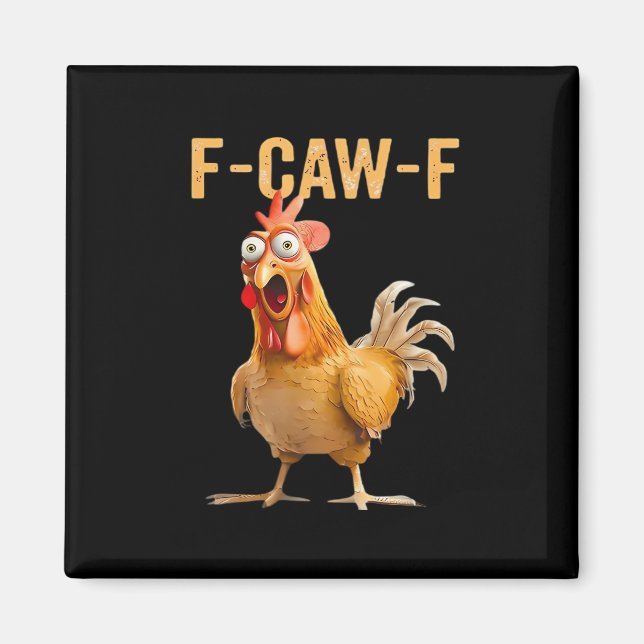 Aimant Humour gothique drôle Style Corbeau F Croassement  (Devant)