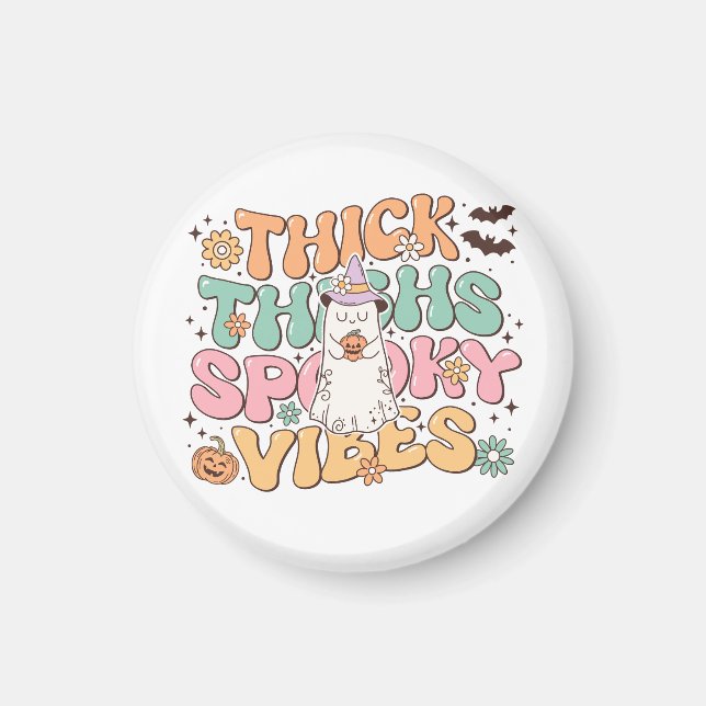 Aimant Humour Halloween Éffrayant (Devant)