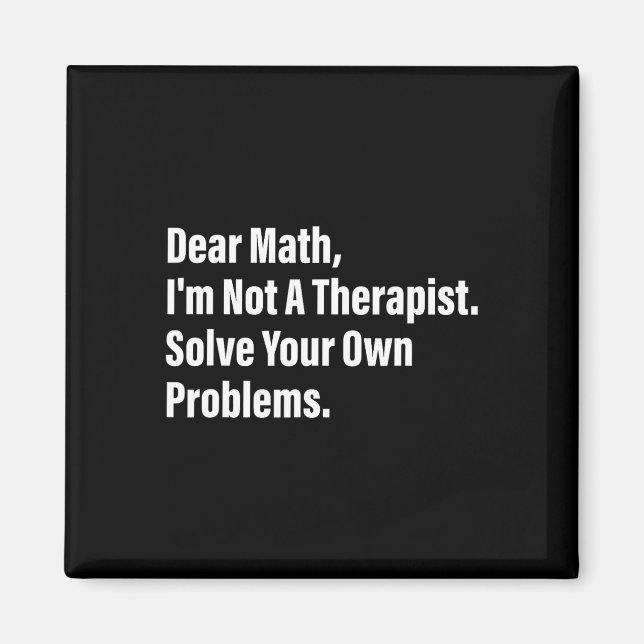 Aimant Humour Mathématique Cher Math Je ne suis pas un Th (Devant)