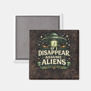 Aimant Humour sur les enlèvements d'aliens par des OVNI