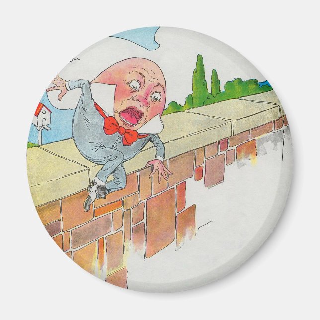 Aimant Humpty Dumpty assis sur un mur (Devant)