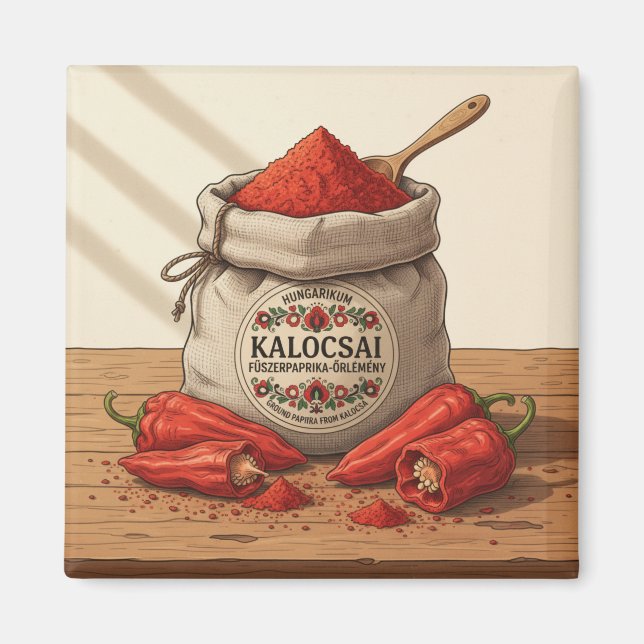 Aimant Hungarian Kalocsai Paprika – Red Paprika Powder  (Devant)