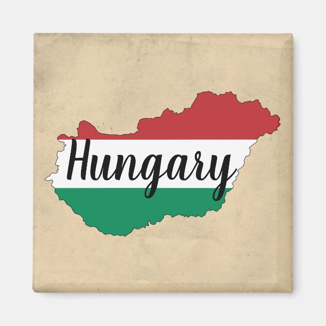 Aimant Hungary Flag Silhouette (Devant)