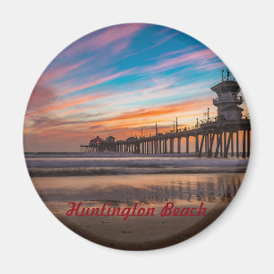 Aimant Huntington Beach Pier au coucher du soleil