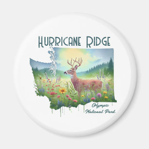 Aimant Hurricane Ridge National Park Souvenir Cadeau
