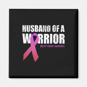 Aimant Husband Of A Warrior Breast Cancer Awareness Suppo