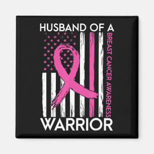 Aimant Husband Of A Warrior Breast Cancer Awareness Suppo