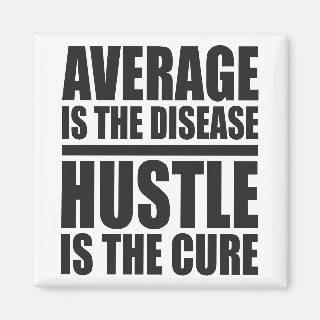 Aimant Hustle - Mots Motivationnels (Devant)