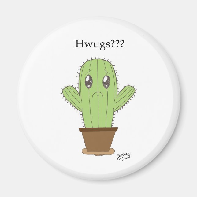 Aimant "Hwugs ? ? ?" Cactus (Devant)