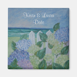 Aimant Hydrangeas Au Bord De La Plage Mariage