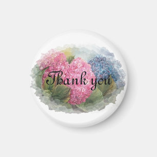 Aimant HYDRANGEAS cadeau de remerciement de mariage