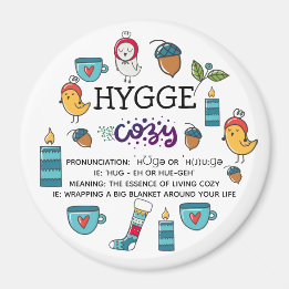 Aimant HYGGE - signification et prononciation mignon dood