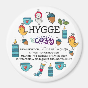 Aimant HYGGE - signification et prononciation mignon dood