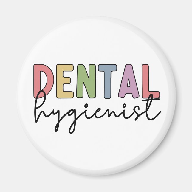 Aimant Hygiéniste dentaire RDH enregistré Dental (Devant)