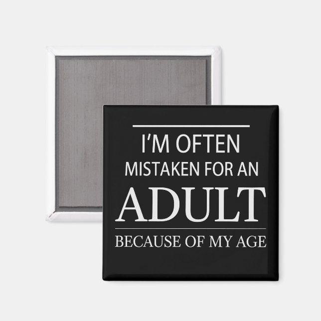 Aimant I Am Often Mistaken for An Adult Because of My Age (Recto/Verso)