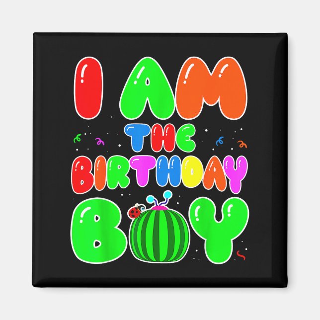 Aimant I Am The Birthday Boy Funny Watermelon Birthday Fa (Devant)