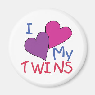 Aimant I coeur mes jumeaux