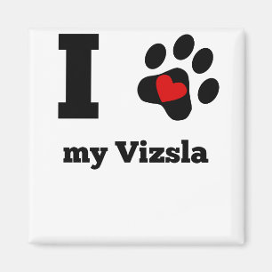 Aimant I coeur mon Vizsla
