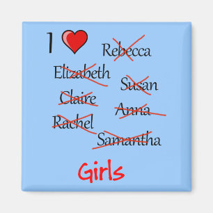 Aimant 'I ♥ Girls'