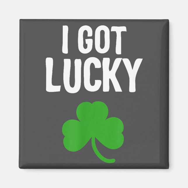Aimant I Got Lucky Dad St Patricks Day Pregnancy Announce (Devant)