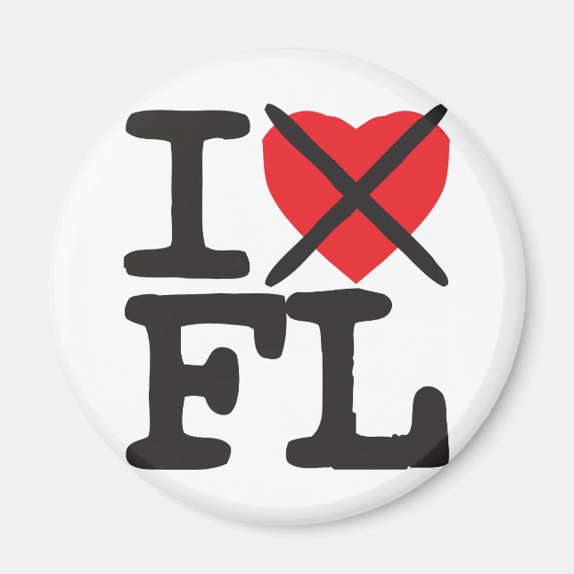 Aimant I Hate FL - Floride (Devant)