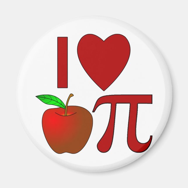 Aimant I Heart Apple Pi (Devant)