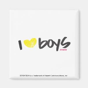 Aimant I Heart Boys Jaune