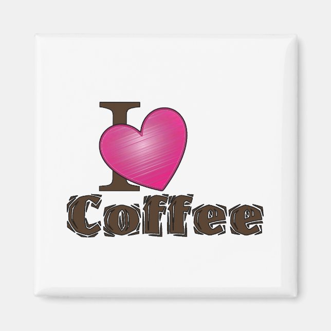 Aimant "I Heart Coffee" (Devant)