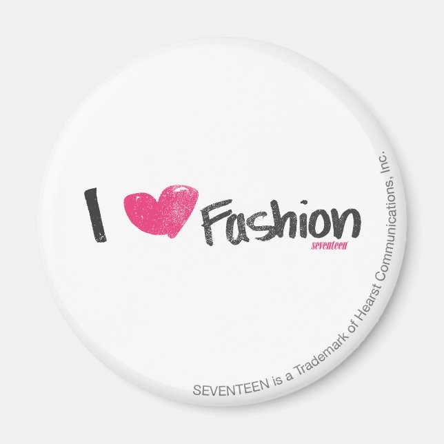 Aimant I Heart Fashion Magenta (Devant)