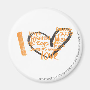 Aimant I Heart Graffiti Orange