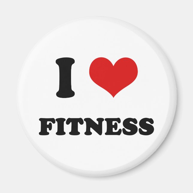 Aimant I Heart I Love Fitness (Devant)