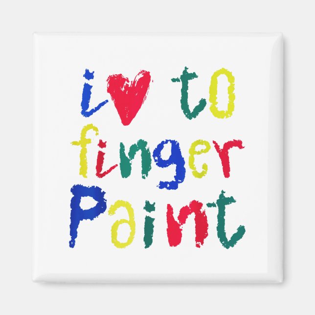 Aimant I Heart Love To Finger Paint - Funny Couple  (Devant)