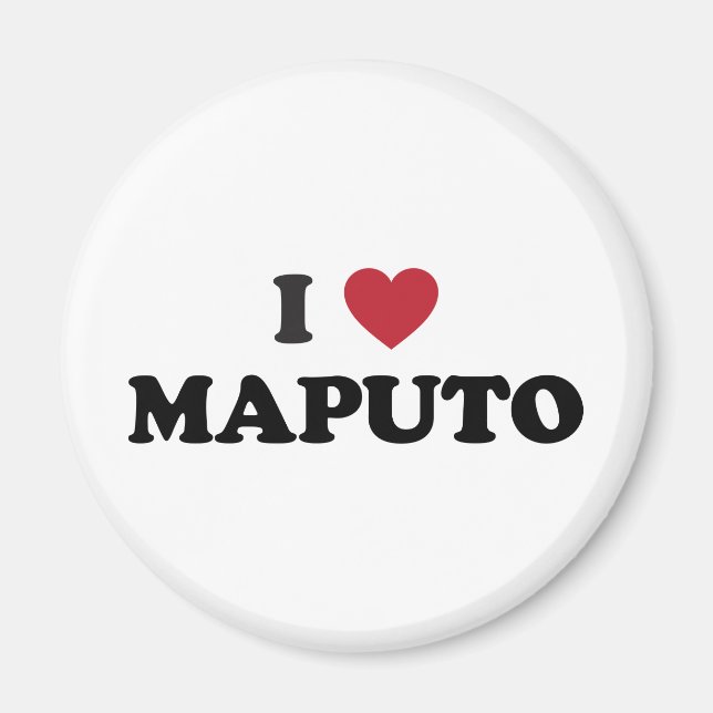 Aimant I Heart Maputo Mozambique (Devant)