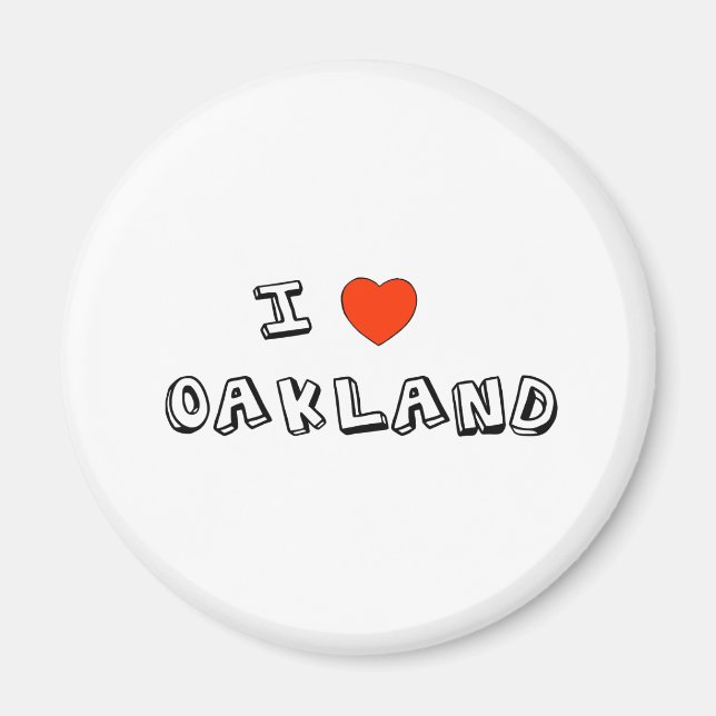 Aimant I Heart Oakland (Devant)