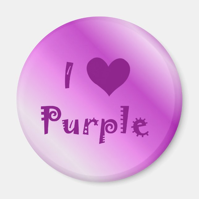 Aimant I Heart Purple (Devant)
