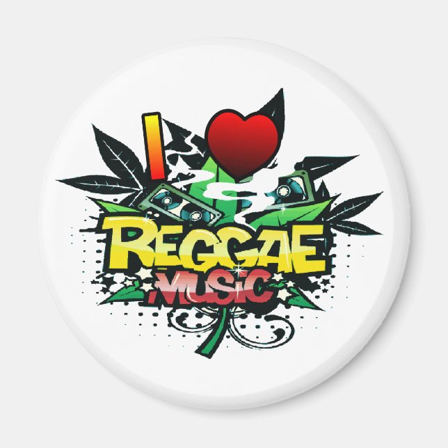 Aimant I Heart Reggae Music (Devant)