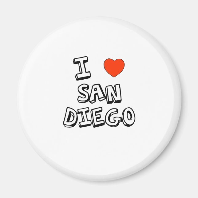 Aimant I Heart San Diego (Devant)