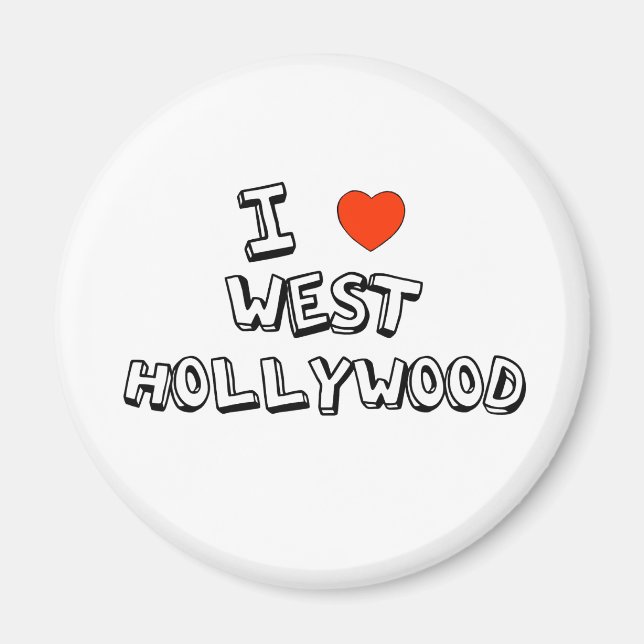 Aimant I Heart West Hollywood (Devant)