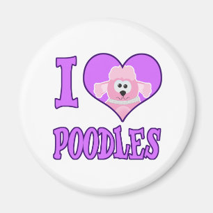 Aimant i I Love poodles