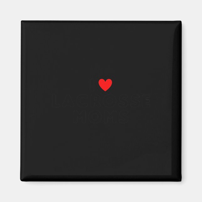 Aimant I Losse Lacrosse Moms Funny Red Heart (Devant)