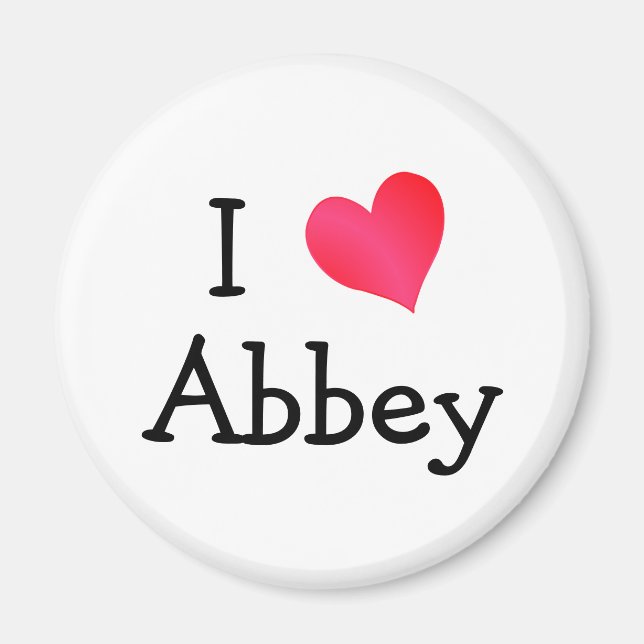Aimant I Love Abbey (Devant)