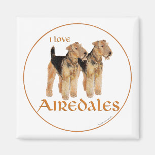 Aimant I Love Airedales
