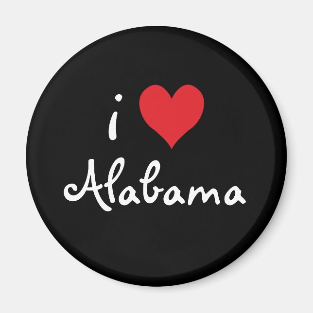 Aimant I Love Alabama (Devant)