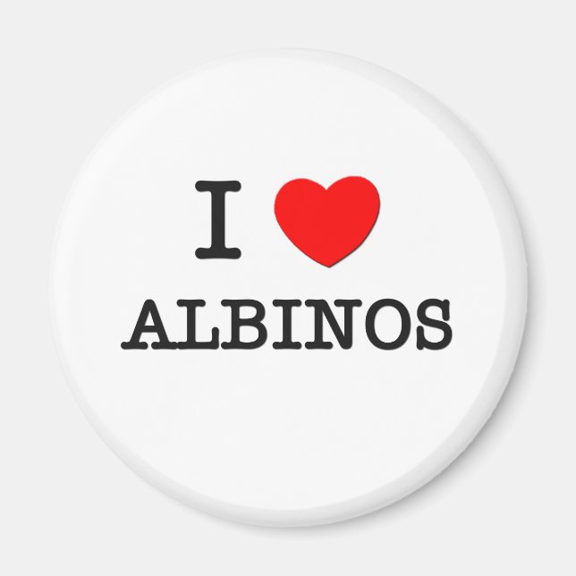Aimant I Love Albinos (Devant)