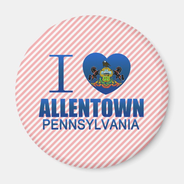 Aimant I Love Allentown, PA (Devant)