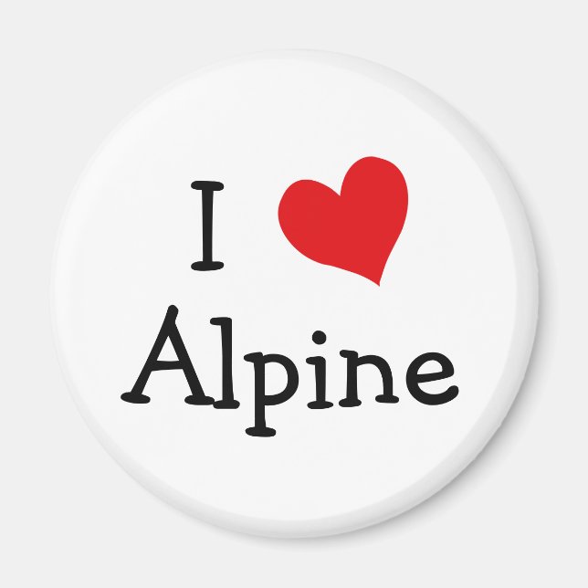 Aimant I Love Alpine (Devant)