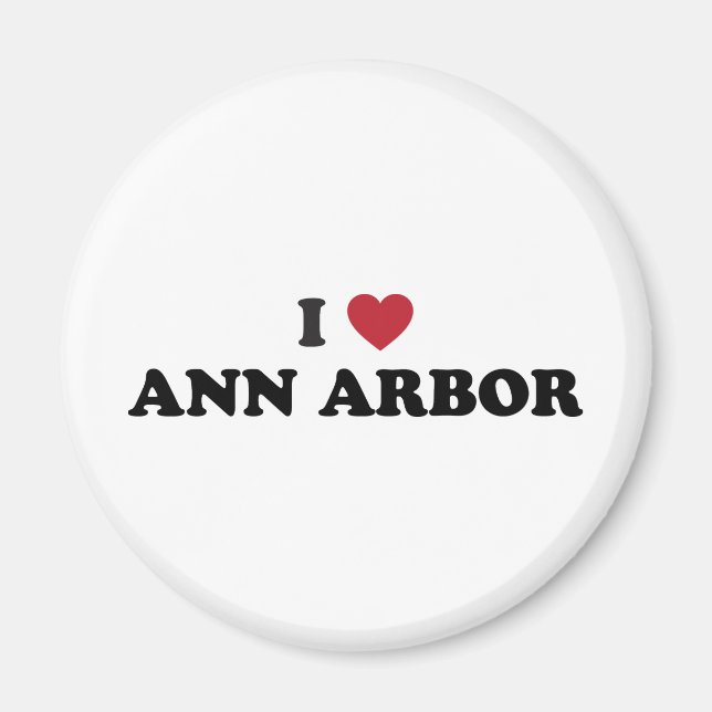 Aimant I Love Ann Arbor Michigan (Devant)