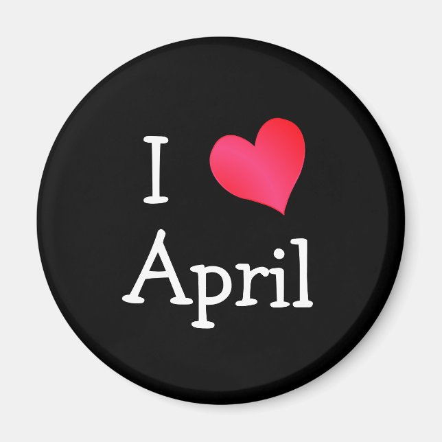 Aimant I Love April (Devant)