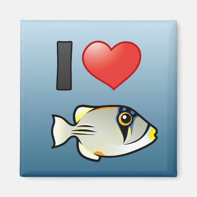 Aimant I Love Arabian Picassofish (Devant)